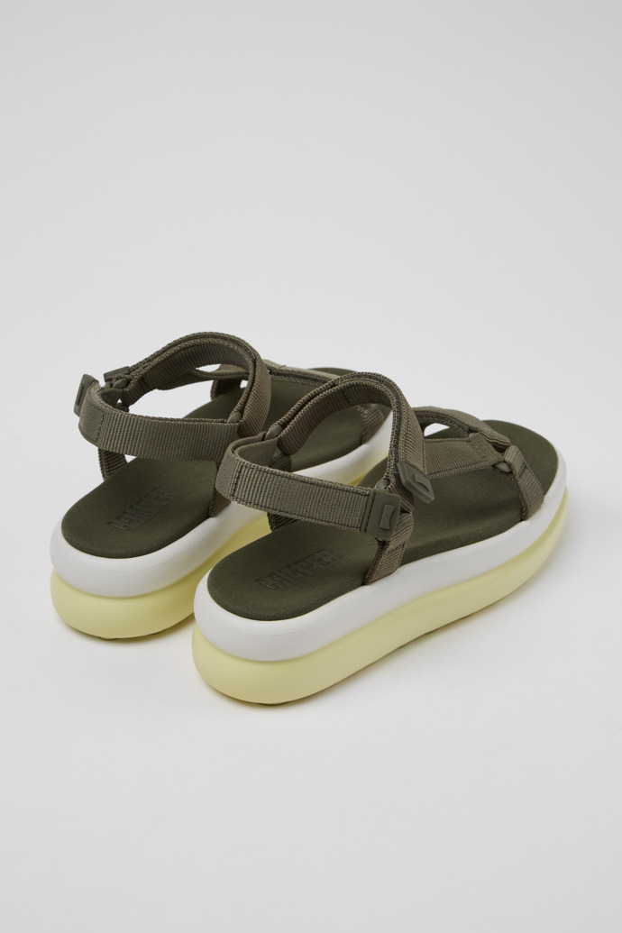 Camper Pelotas Flota Up - Grüne Sandalen aus Recycling-PET für Damen.