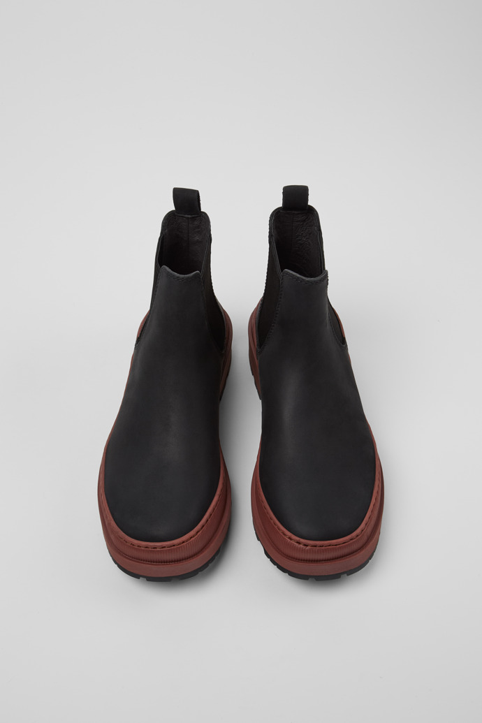Camper Brutus Trek MICHELIN - Schwarze Damenstiefelette aus Nubukleder