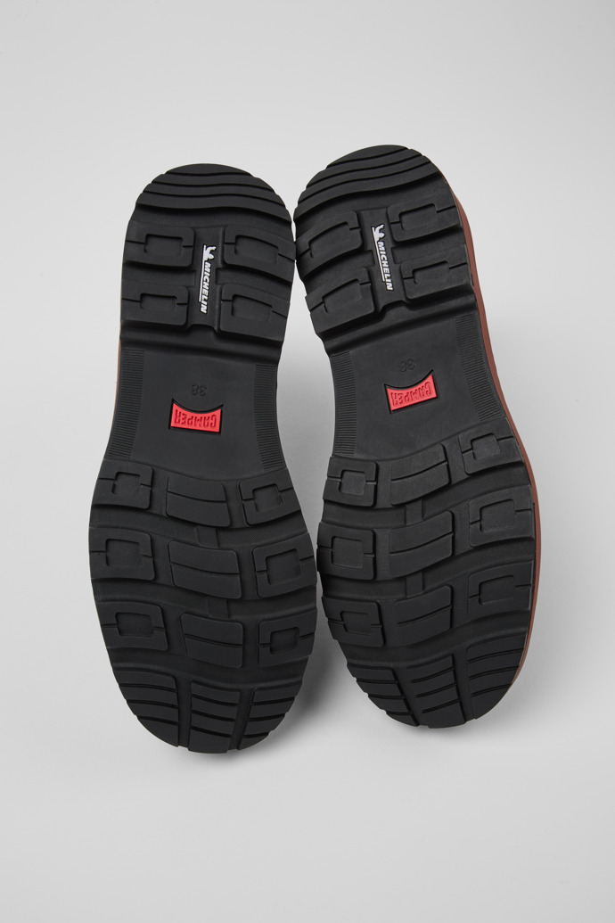 Camper Brutus Trek MICHELIN - Schwarze Damenstiefelette aus Nubukleder