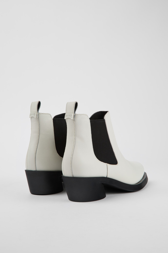 Camper Bonnie - Weiße Chelseastiefel aus Leder für Damen