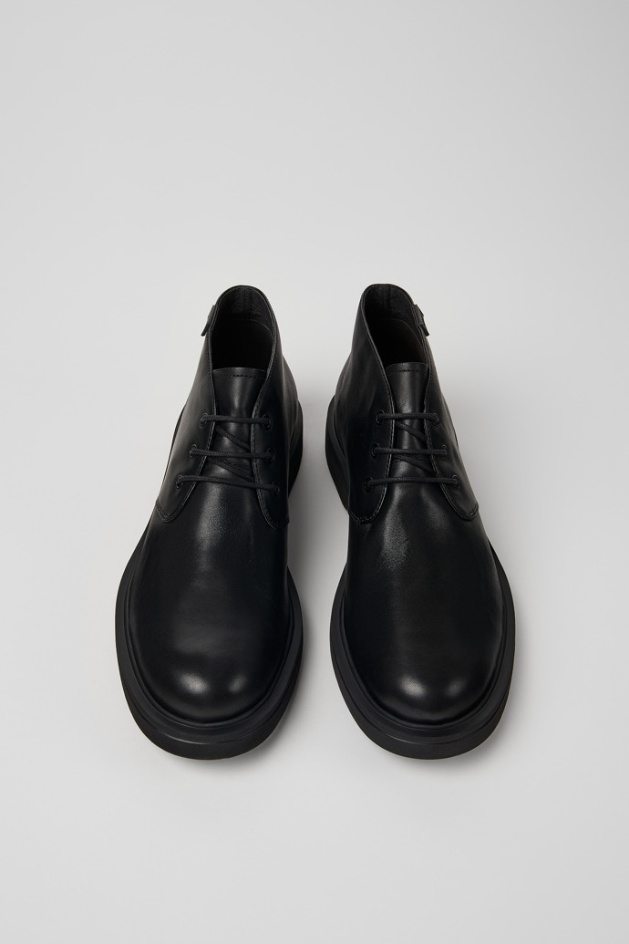 Camper Norman - Schwarze Herrenstiefelette aus Leder.