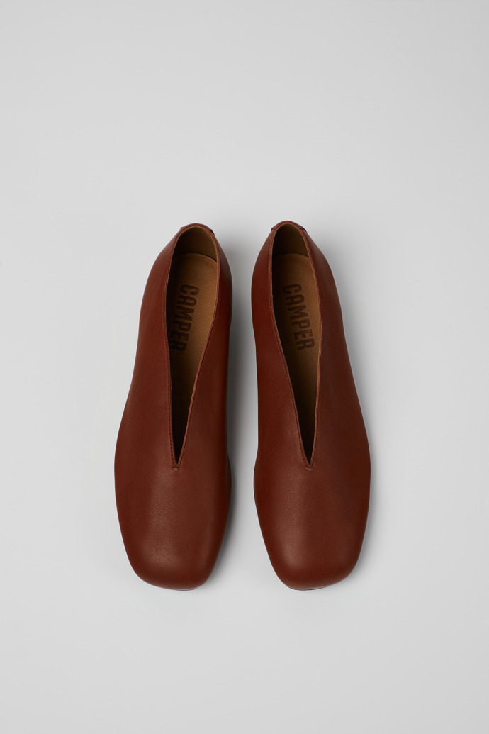 Camper Casi Myra - Roter Lederschuh für Damen.