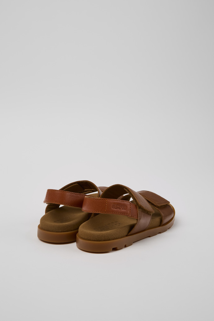 Camper Brutus Sandal - Braune Kindersandale aus Leder.