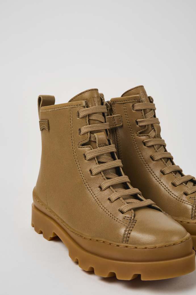 Camper Brutus - Braune Kinderstiefelette aus Leder