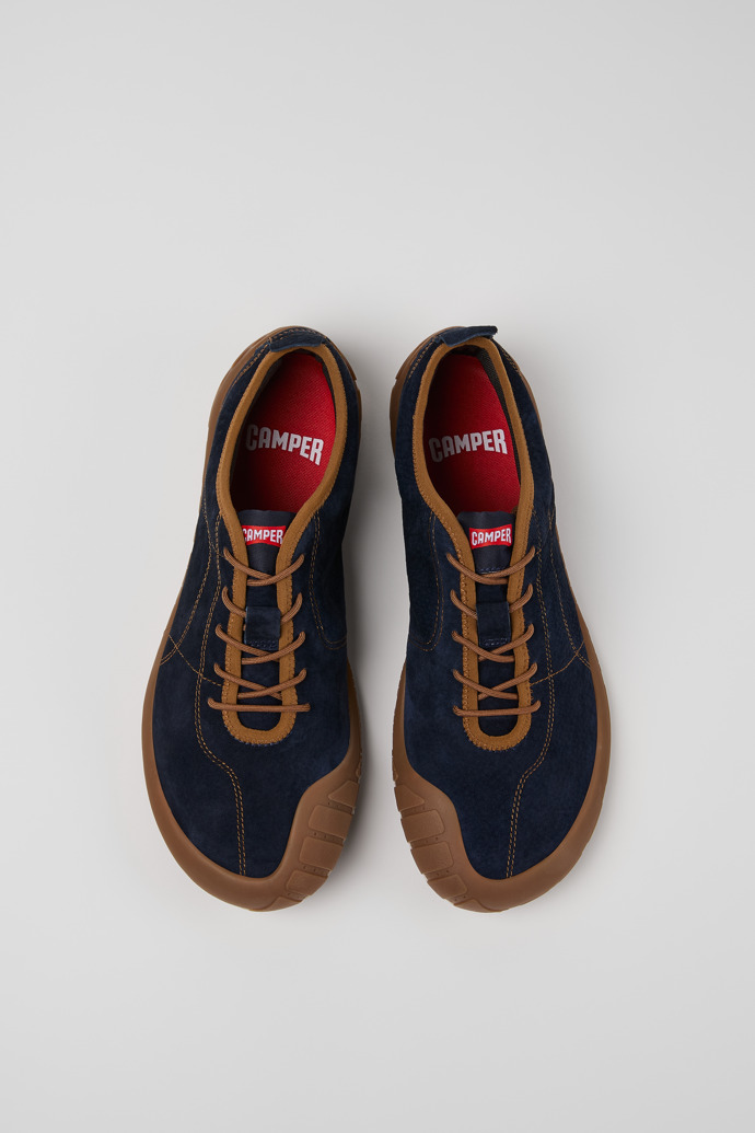 Camper Peu Path - Blauer Herrensneaker aus Nubukleder.