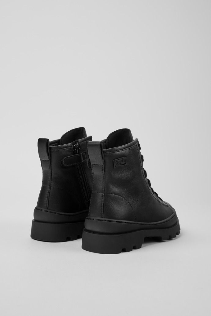 Camper Brutus - Schwarze Lederstiefelette für Kinder.