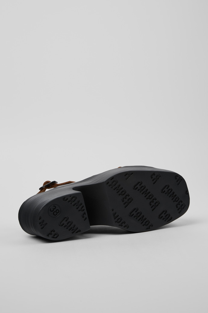 Camper Billie - Schwarze Ledersandale für Damen.