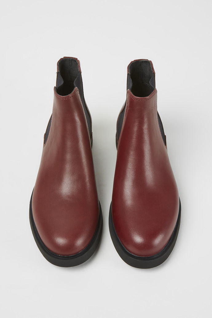 Camper Iman - Weinrote Lederstiefelette