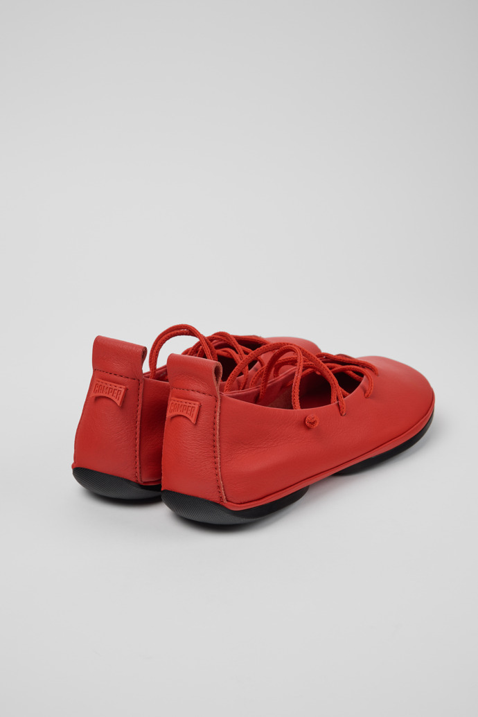 Camper Right Nina - Rote Lederballerinas für Damen.