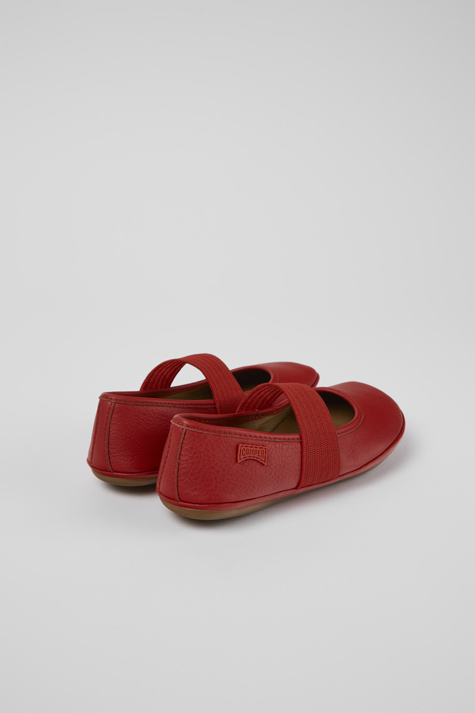 Camper Right - Rote Lederballerina für Kinder.