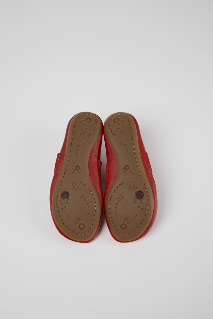 Camper Right - Rote Lederballerina für Kinder.