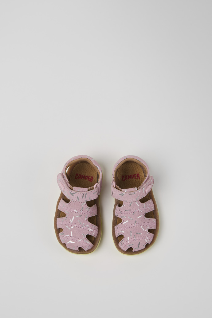 Camper Bicho - Mehrfarbige Kindersandalen aus Nubukleder.