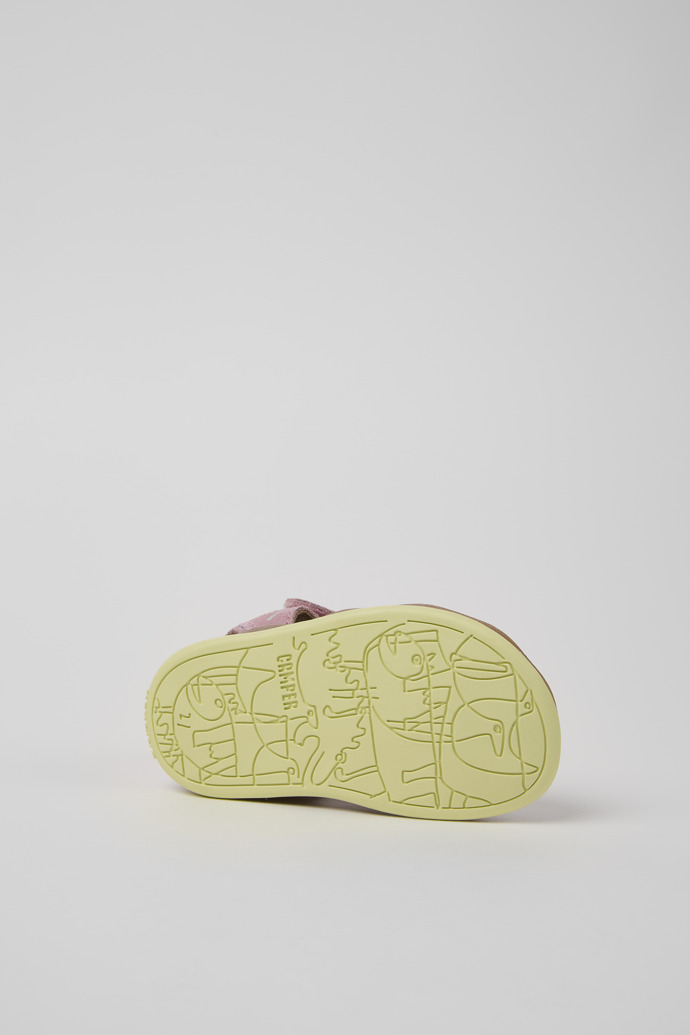 Camper Bicho - Mehrfarbige Kindersandalen aus Nubukleder.