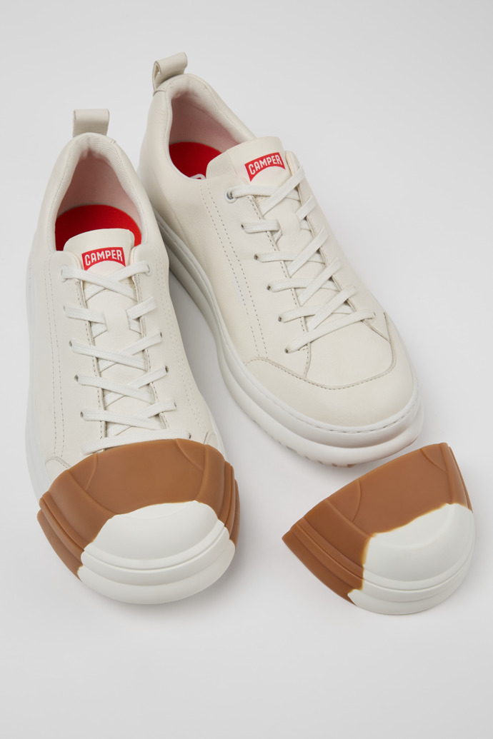 Camper Junction Runner - Weißer Herrensneaker aus Leder.