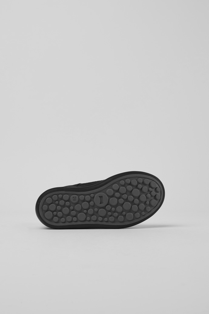 Camper Pursuit - Schwarzer Kindersneaker aus Leder und Textil