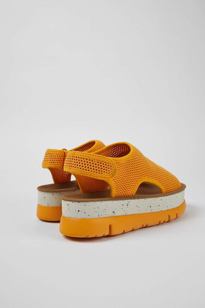 Camper Oruga Up - Orange Damensandalen aus Textil