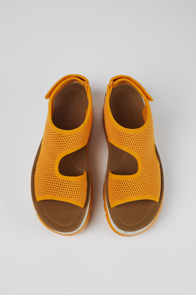 Camper Oruga Up - Orange Damensandalen aus Textil
