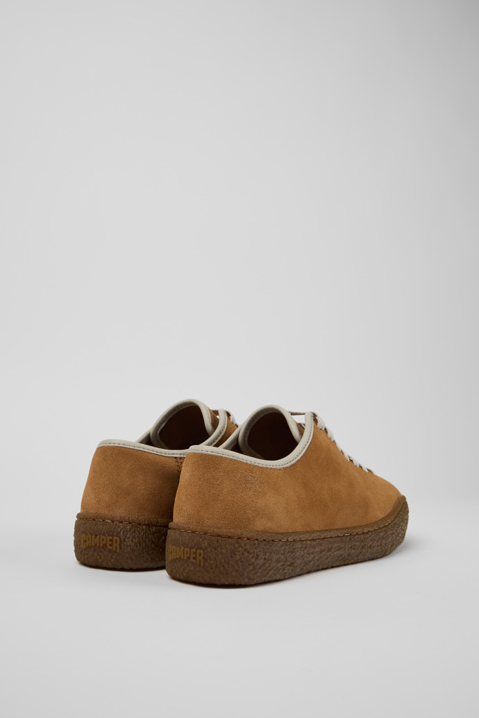 Camper Peu Terreno - Brauner und grauer Damenschuh aus Nubukleder und Leder.