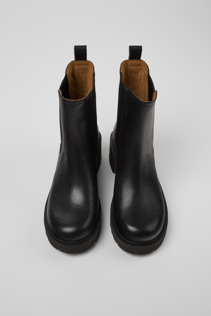 Camper Milah - Schwarze Damenstiefelette aus Leder