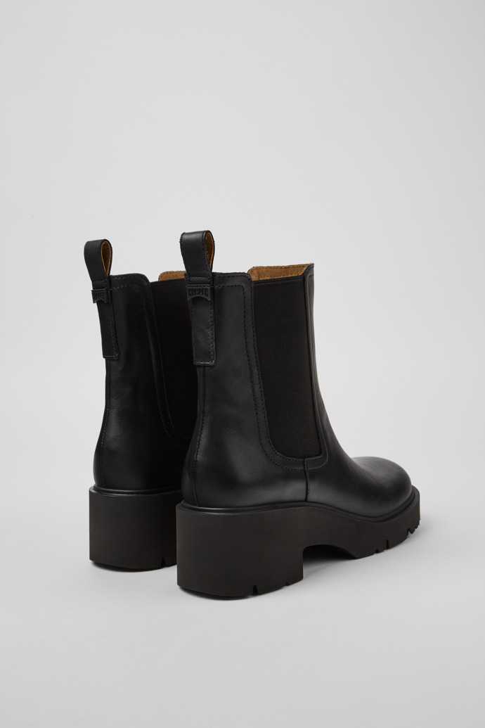 Camper Milah - Schwarze Damenstiefelette aus Leder