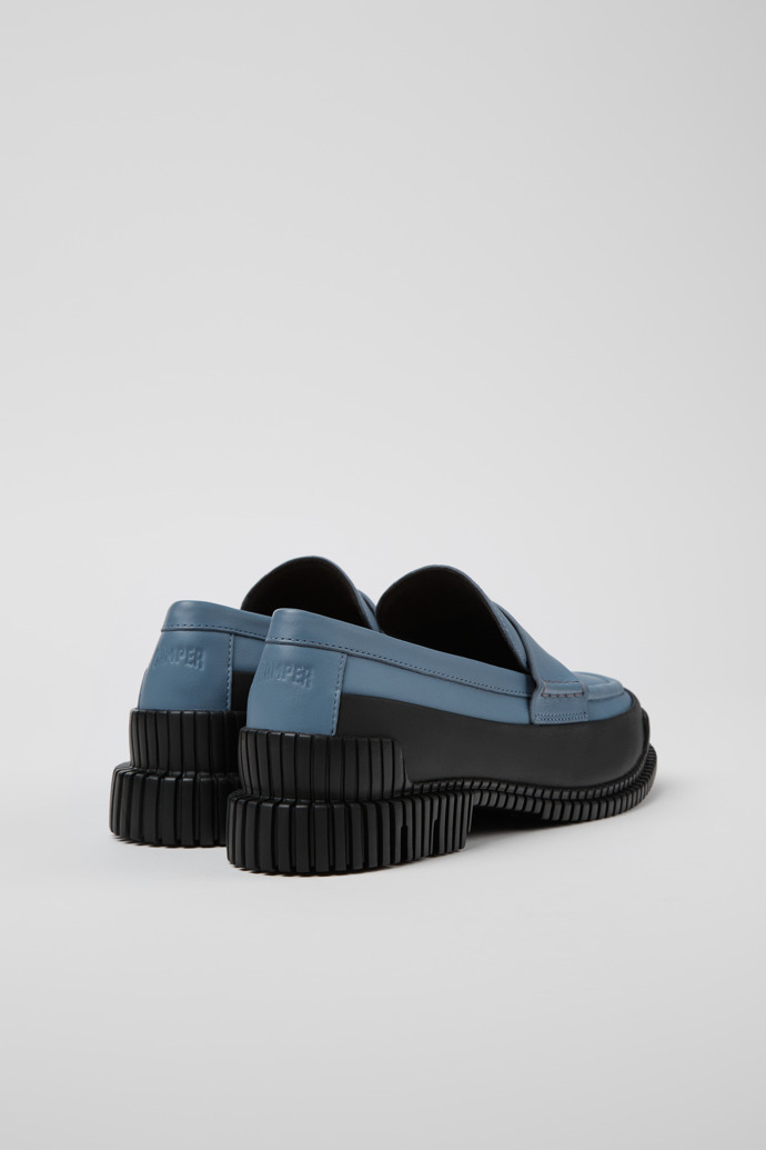Camper Pix - Grauer und schwarzer Lederloafer für Damen