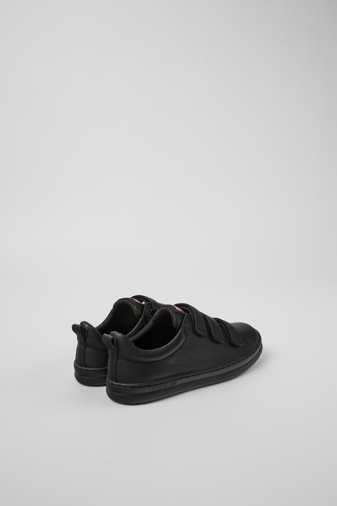 Camper Runner - Schwarzer Kindersneaker aus Leder und Textil