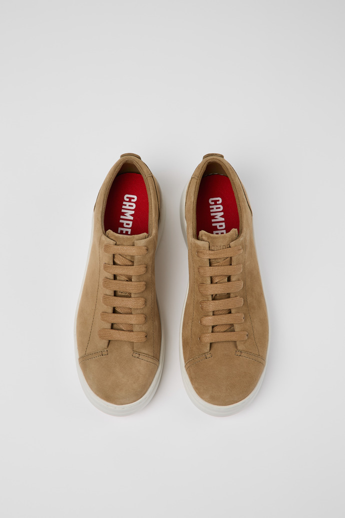 Camper Runner Up - Braune Damensneaker aus Nubukleder