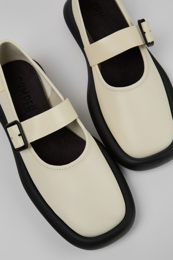 Camper Onda - Weiße Mary Jane-Lederschuhe für Damen