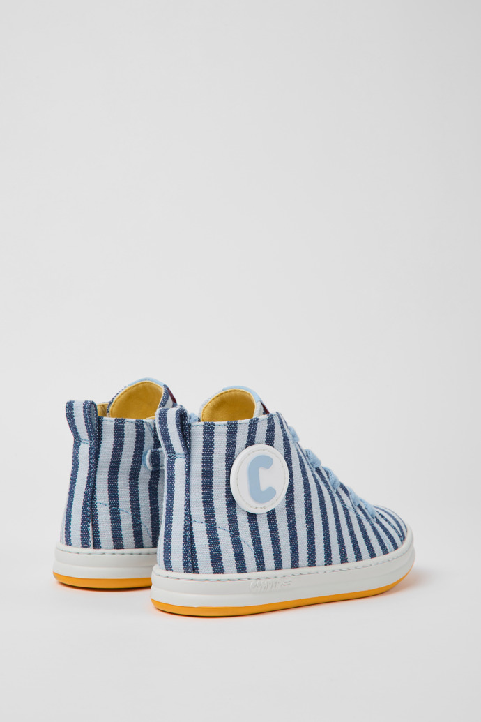 Camper Runner - Blau-weißer Kindersneaker aus Textil