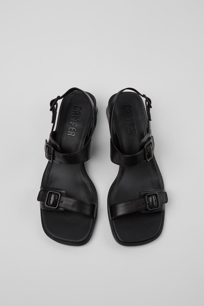 Camper Kora Sandal - Schwarze Ledersandale für Damen.