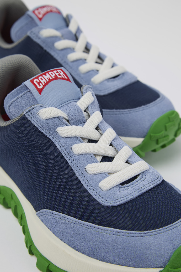Camper Drift Trail - Blauer Sneaker aus Textil/Nubukleder