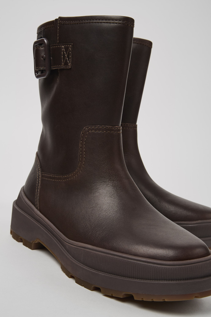 Camper Brutus Trek MICHELIN - Brauner Damenstiefel aus Nubukleder