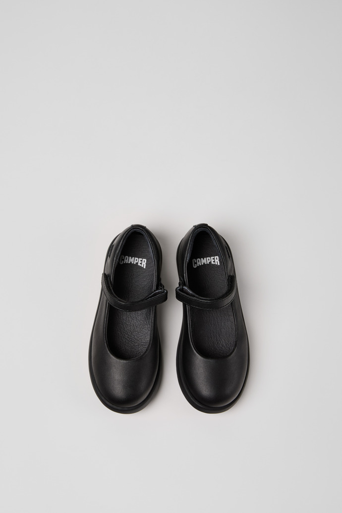 Camper Duet - Schwarzer Kinderballerina aus Leder.