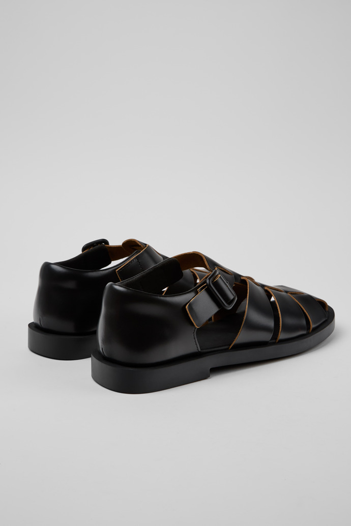 Camper Don - Schwarze Ledersandale für Herren.