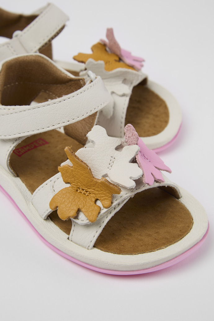 Camper Twins - Weiße Ledersandalen