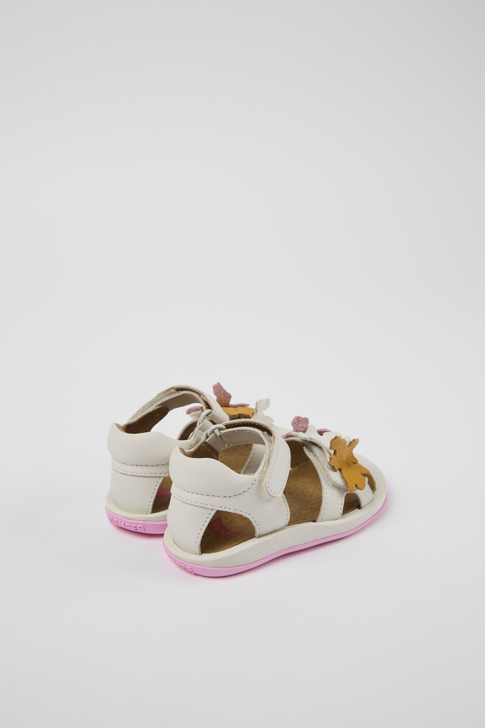 Camper Twins - Weiße Ledersandalen