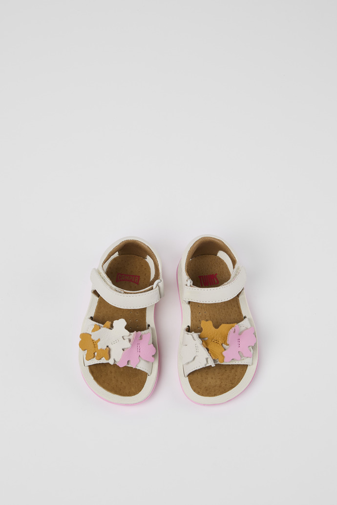 Camper Twins - Weiße Ledersandalen