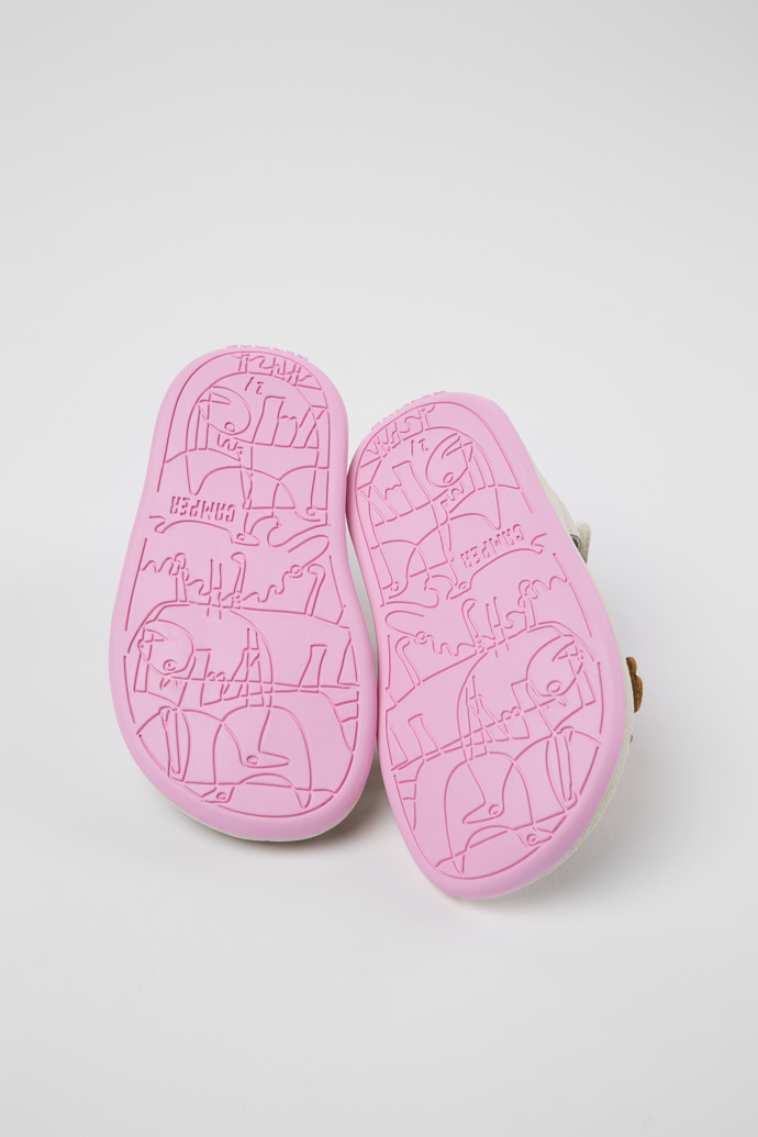 Camper Twins - Weiße Ledersandalen
