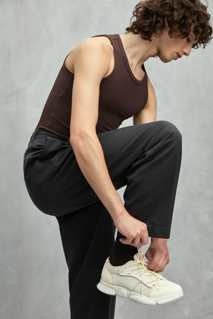 Camper Karst Sorona® - Weißer Herrensneaker aus Textil