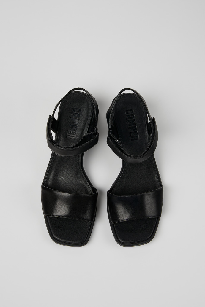 Camper Kiara - Schwarze Ledersandalen für Damen