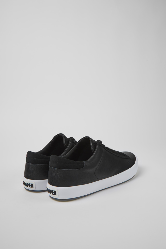 Camper Andratx - Schwarzer Herrensneaker aus Leder und Nubukleder.