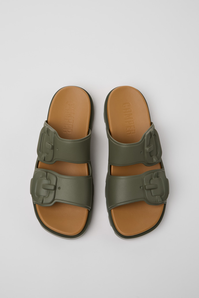 Camper Brutus Sandal - Grüne Herrensandalen aus Synthetik.
