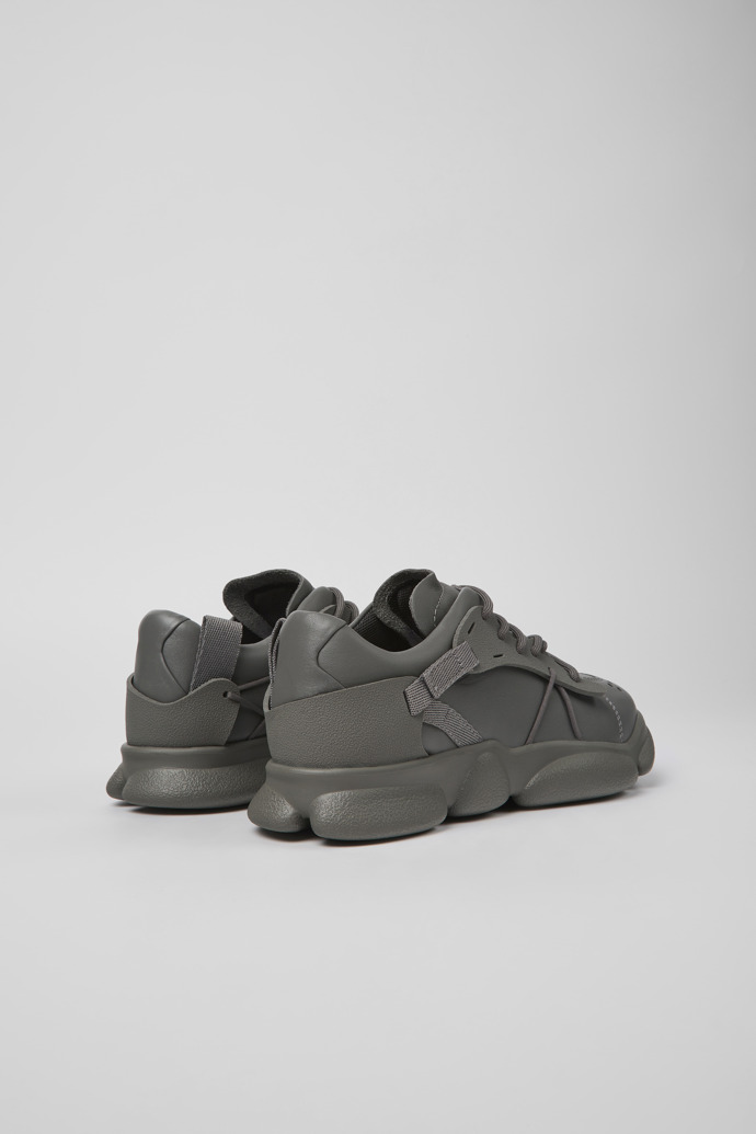 Camper Karst - Grauer Damensneaker aus Leder und Textil