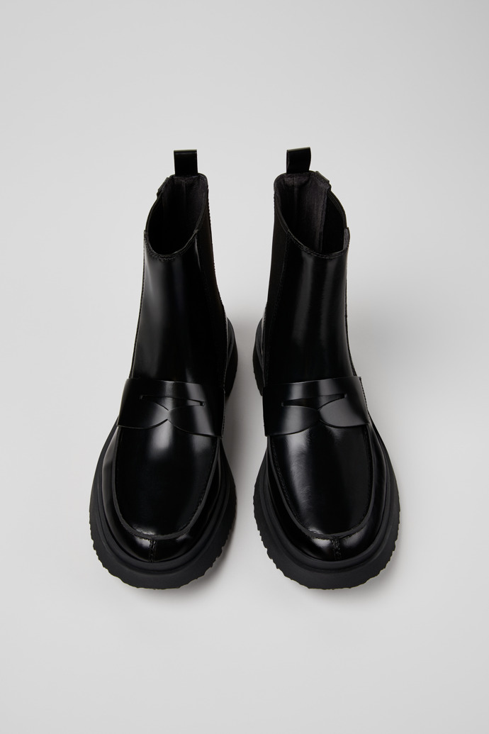 Camper Walden - Schwarzer Herrenhalbstiefel aus Leder.