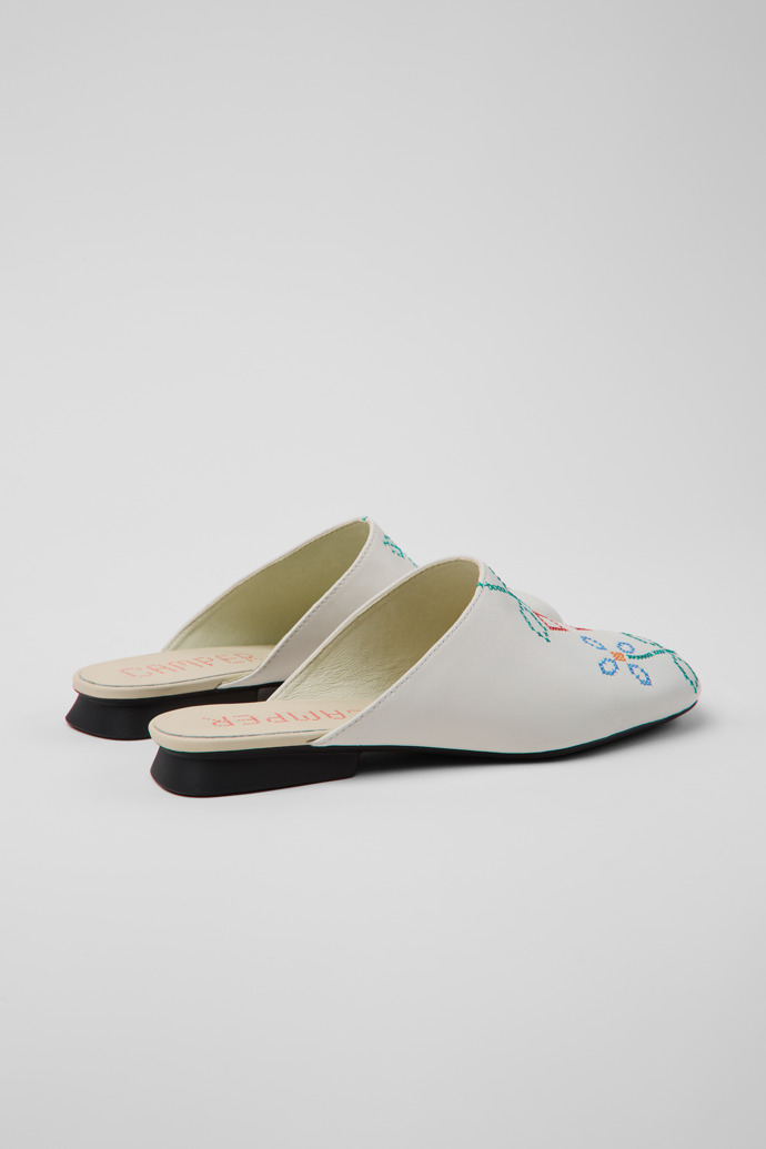 Camper Twins - Weiße Ledersandalen für Damen.