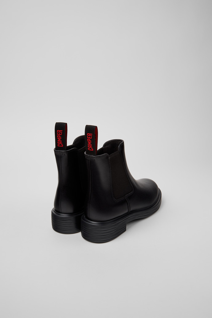 Camper Dean - Schwarze Lederstiefeletten für Damen.
