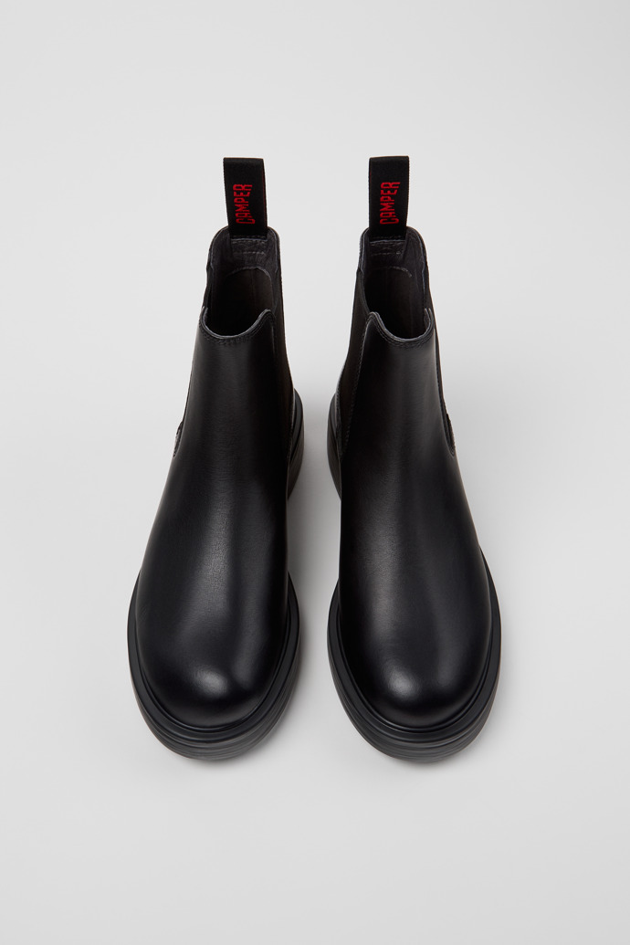 Camper Dean - Schwarze Lederstiefeletten für Damen.
