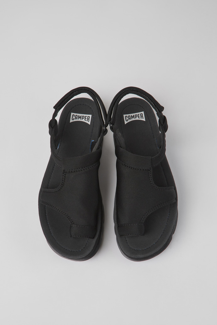Camper Oruga Up - Schwarze Damensandale aus Textil