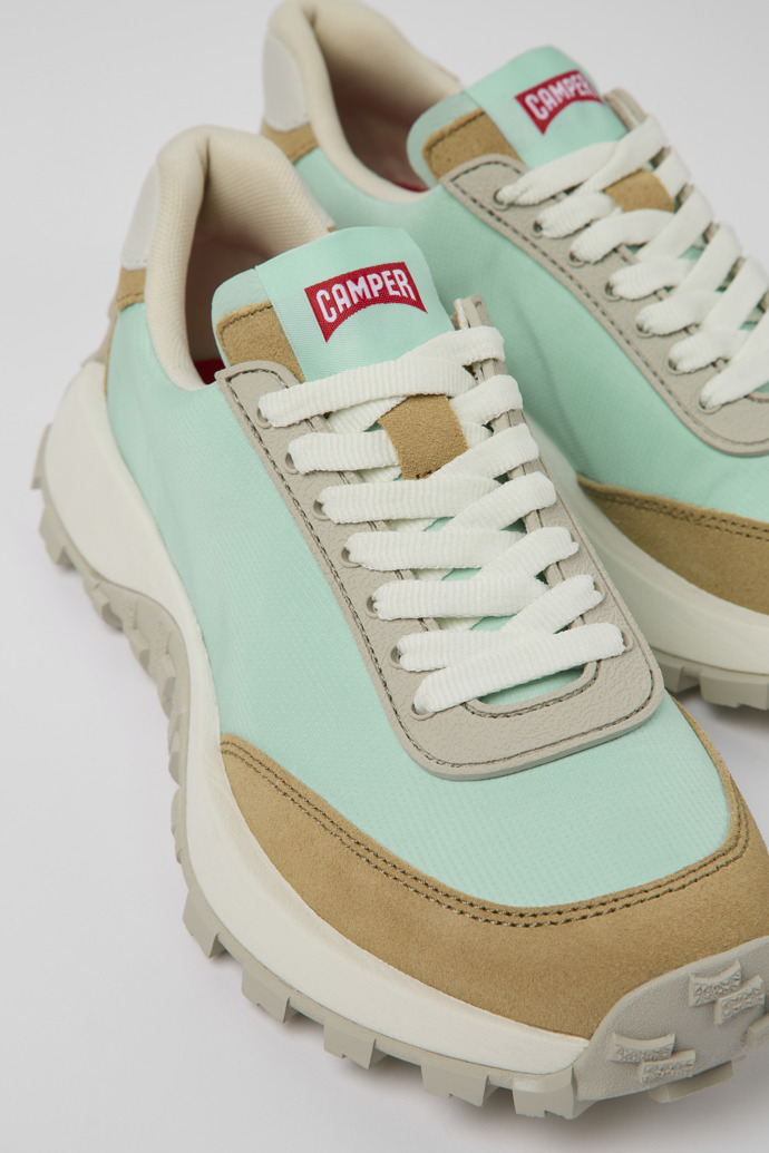 Camper Drift Trail VIBRAM - Blauer Damensneaker aus Textil/Nubukleder
