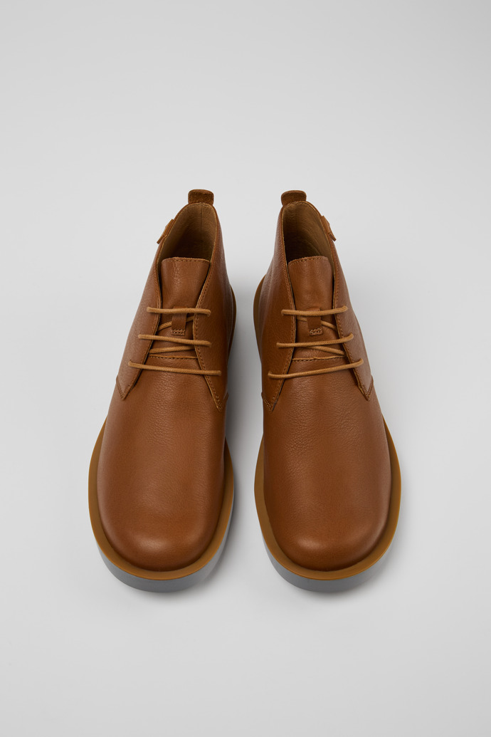 Camper Wagon - Braune Lederstiefelette für Herren.